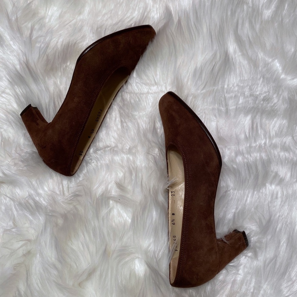 💎Cole Haan brown suede heels size 6.5